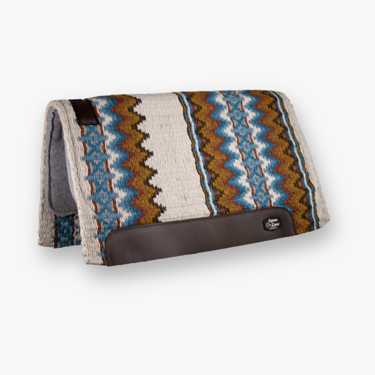 New Zealand Professoional PadGualdrapa profesional de lana de Nueva Zelanda 1" de grosor con FieltroSand Blue