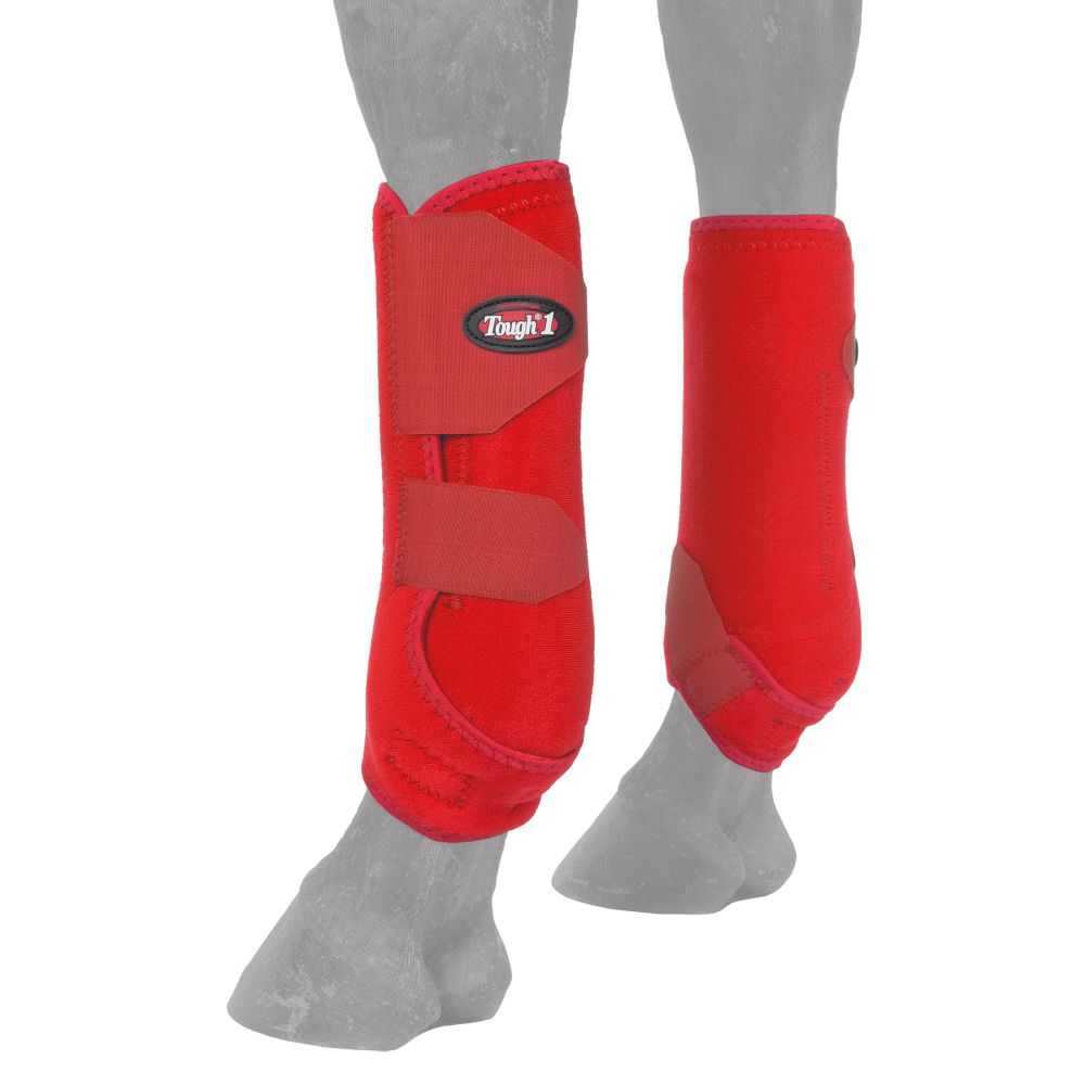 Protectores Tough1 Extreme delanteros – talla M – Rojo