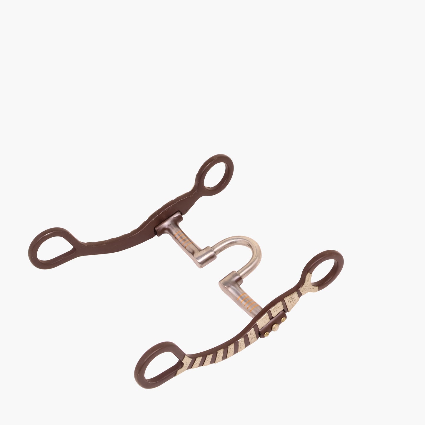 Freno CorrrectorSI CORRECTION MOUTH W/COPPER INLAY,7-1/2" CHEEKS W/GS ENGRAVED TRIM. M.S.5-1/8"