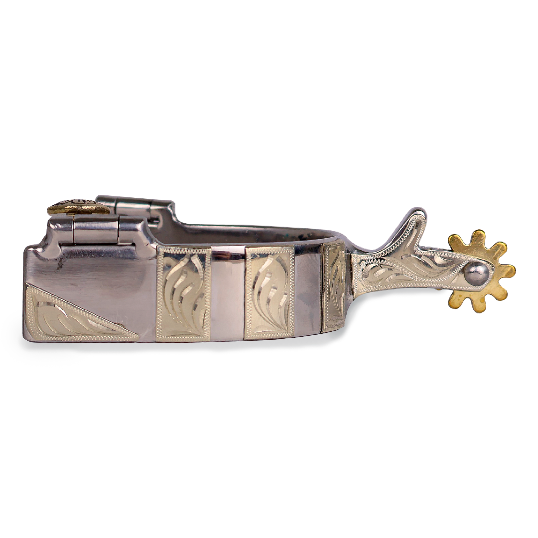 Espuela Colt Hunt – Grabado Plata Longhorn Performance