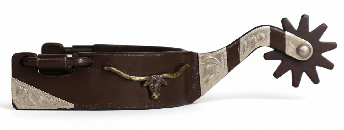 Espuelas Equuszone con motivo longhorn – rodaja de 9 puntas