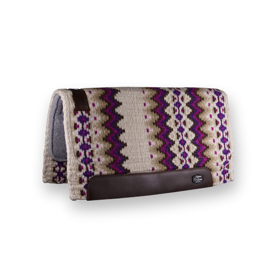 New Zealand Professoional PadGualdrapa profesional de lana de Nueva Zelanda 1" de grosor con FieltroPurple