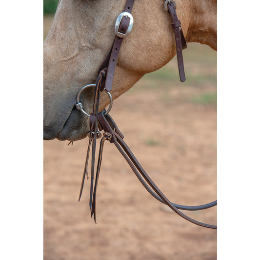 Working Tack Extra Heavy Harness Split Reins with Pineapple Knot Ends, 5/8" x 8'