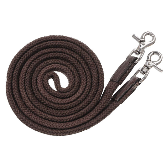 Riendas de roping Royal King Deluxe de algodón – Café