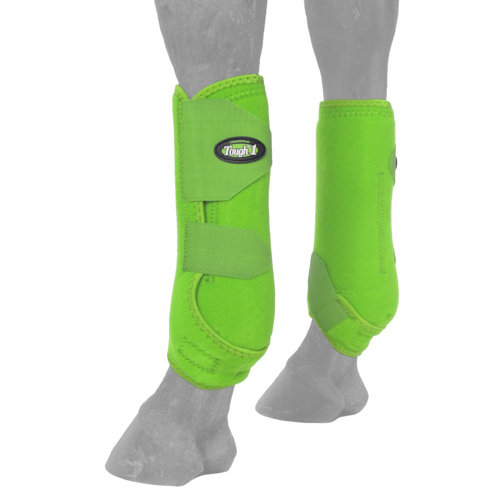 Protectores Tough1 Extreme delanteros – talla M – Verde neón