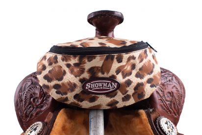 Bolso térmico Showman para montura con estampado de leopardo