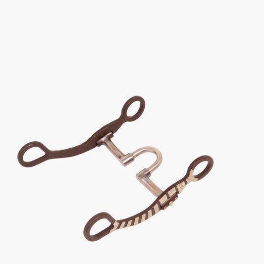 Freno CorrrectorSI CORRECTION MOUTH W/COPPER INLAY,7-1/2" CHEEKS W/GS ENGRAVED TRIM. M.S.5-1/8"