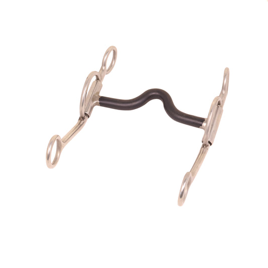 Freno Fijo puente medioBS MEDIUM PORT MOUTH W/COPPER INLAY, LOOSE CHEEKS. M.S.5" C.L.8"