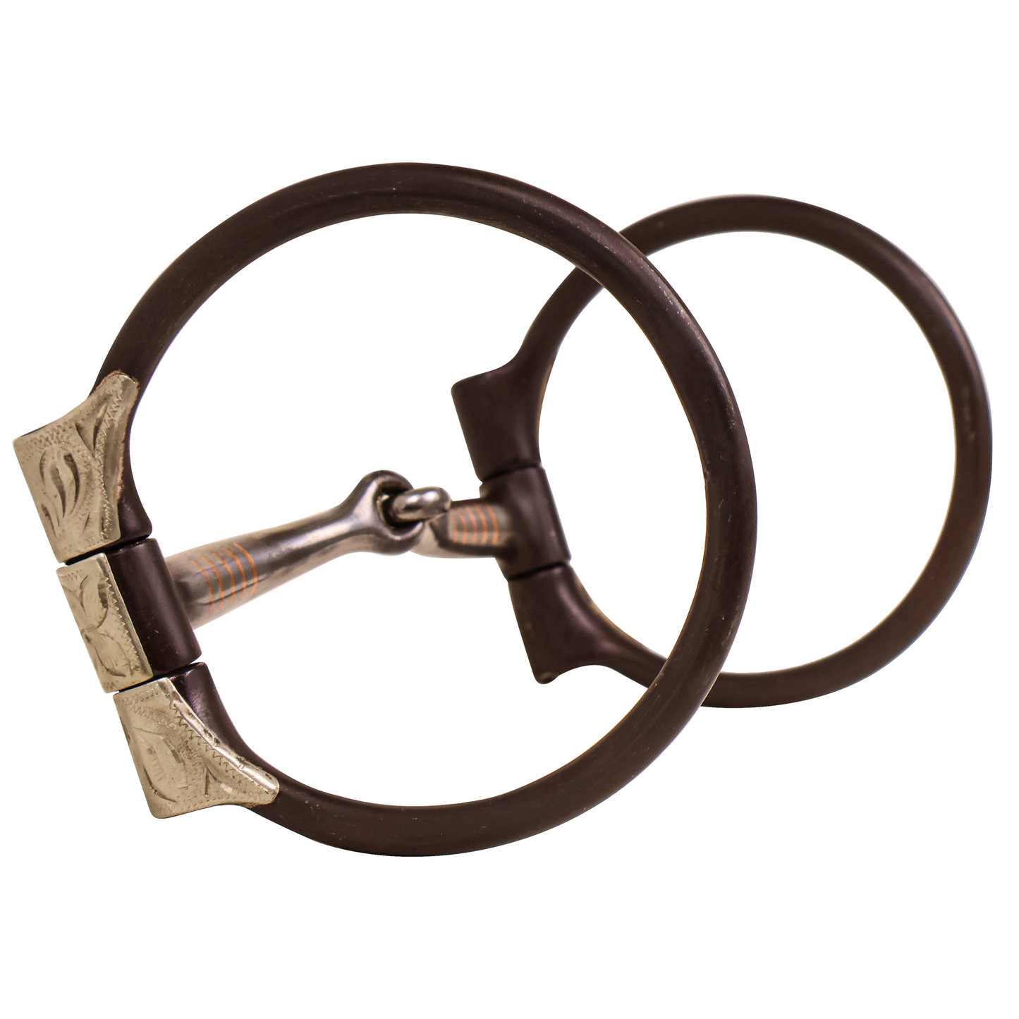 Bridon JOINTED MOUTH W/COPPER INLAY W/GS ENGRAVED TRIM. M.S.5"