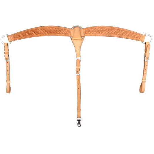 Pechera Showman Roper's Weave de cuero argentino – Claro