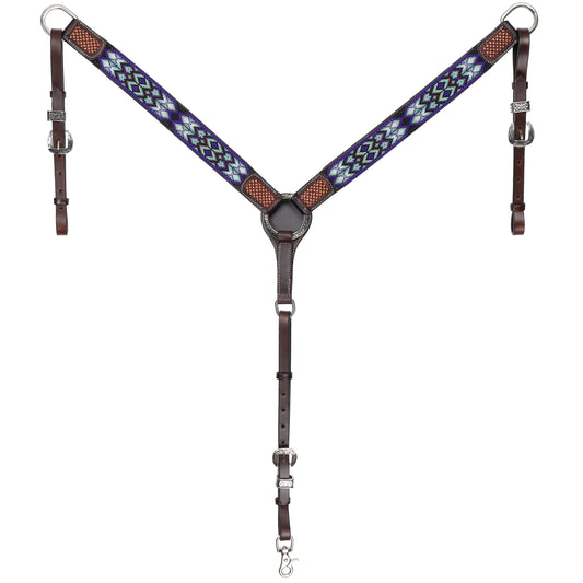 Pechera Showman Navajo Nights de cuero argentino con chaquiras