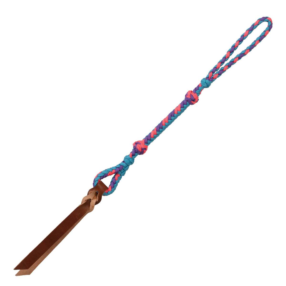 Fusta Weaver de 29" con muñequera – Turquesa, morado y rosa
